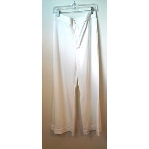 SUZIE KONDI HIGH WAIST BOOT CUT PANTS PONTE IVORY Large NWT